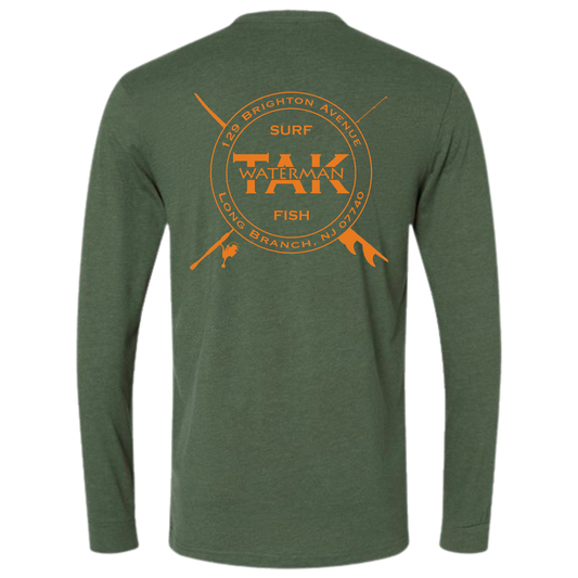 Long Sleeve Shop tee orange logo