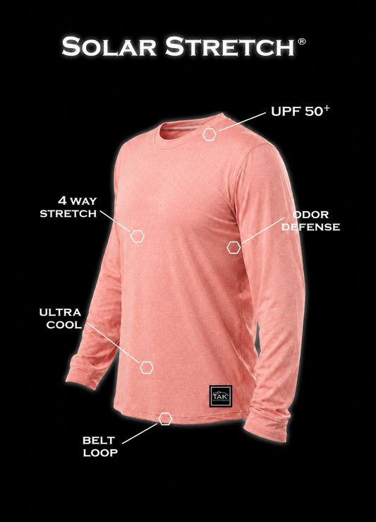 Solar Stretch® Performance Long Sleeve T-Shirt | Maroon