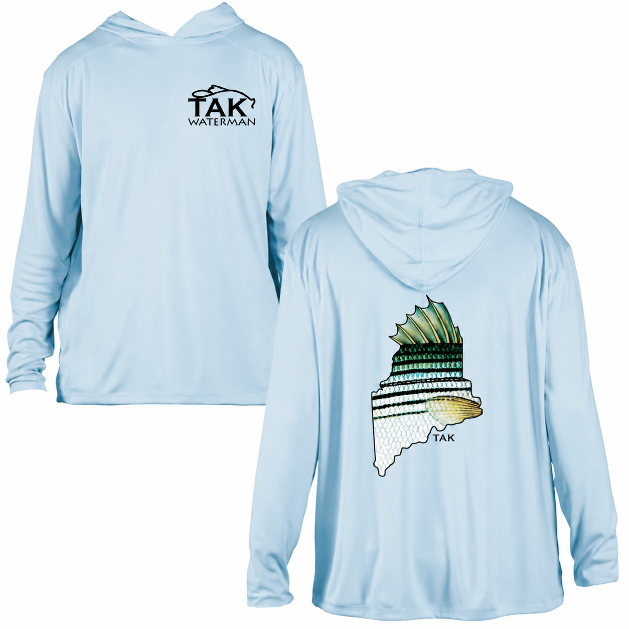 Maine Striper Solar Tech L/S Hoody | Sea Blue