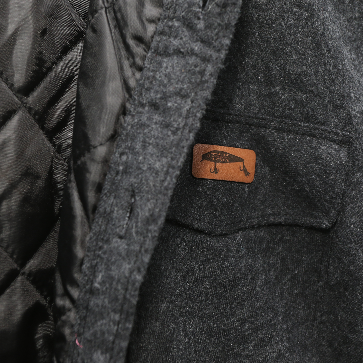 Tak Waterman | Plug Quilted Flannel Shirt Jacket | Charcoal