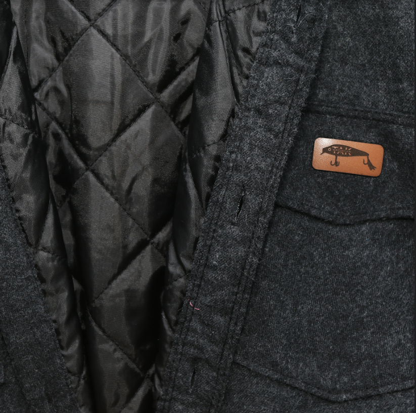 Tak Waterman | Plug Quilted Flannel Shirt Jacket | Charcoal