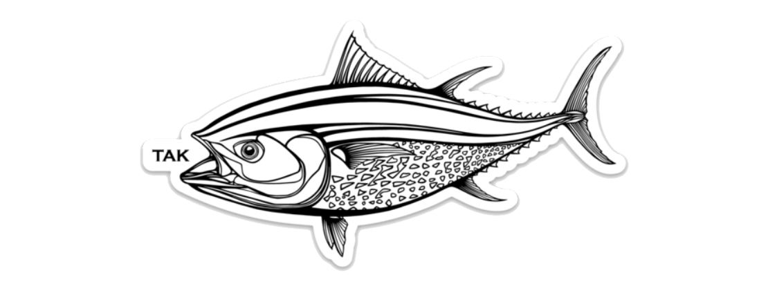 TAK Bluefin Tuna Decal***Free Shipping for decal orders only***